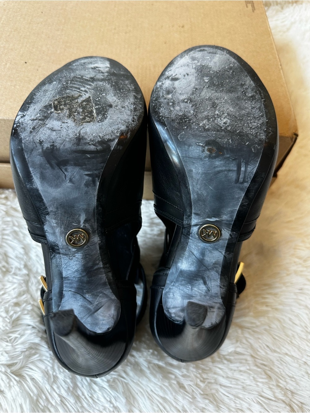 Michael Kors Blaze Women’s Black Peep-Toe High Heel Booties Size: 9 - Picture 5 of 9